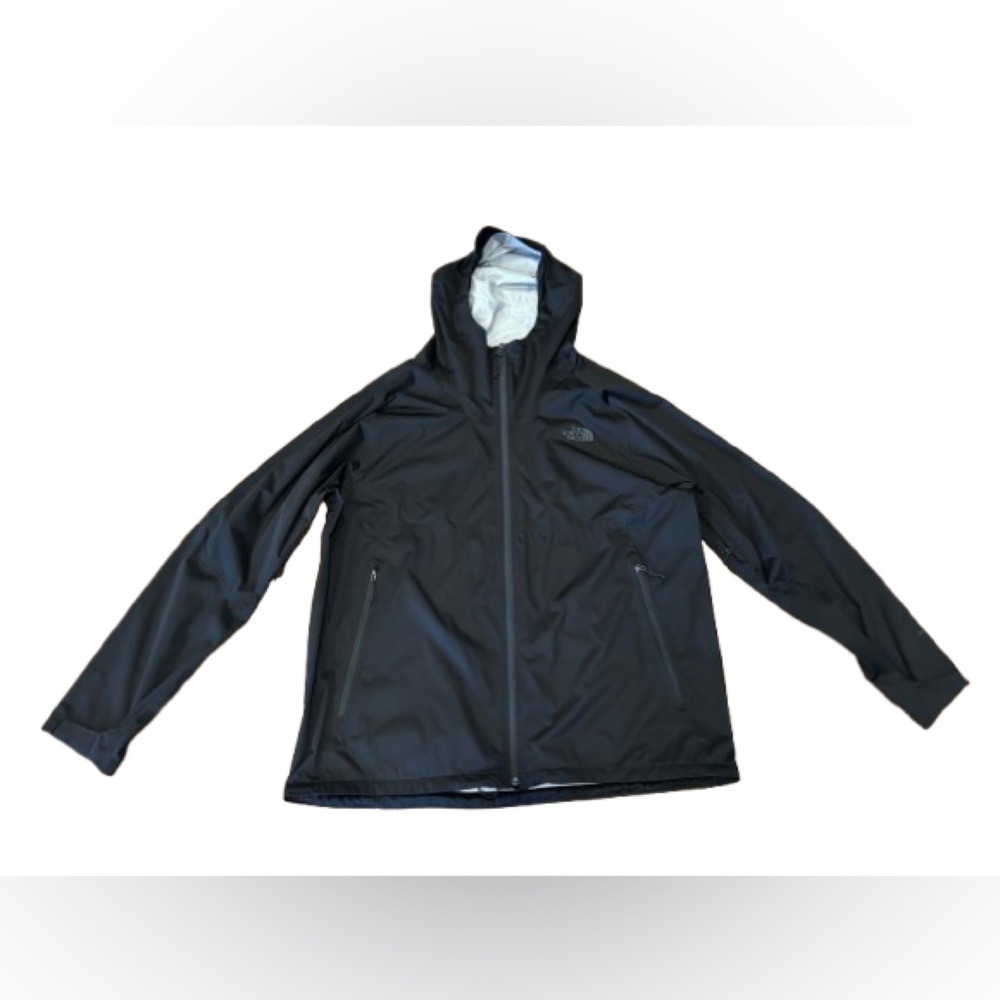The North Face Men's Black Raincoat with Hood Size XXL